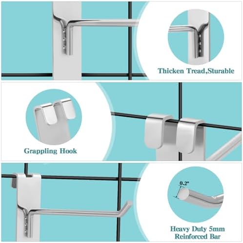 Polmart 8" Heavy Duty Gridwall/Grid Panel Hooks, Silver (96-Pack, 8-inch) - Image 3