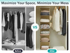 YOUDENOVA Hanging Closet Organizer and Storage, 6-Shelf, 2 Packs, Beige - Image 7