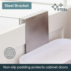 YouCopia DoorStash Garbage Bag Dispenser, Hanging Kitchen Cabinet Door Trash Bag Organizer with Removable Lid for Storage, Speckled White - Image 5