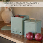 Beautiful Potato and Onion Storage Container Set - Food Safe Metal Bins - Image 3