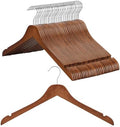 TOPIA HANGER Wooden Hangers 30 Pack, 0.28-inch Thick Slim Wood Clothes Hanger with Flat Design and Smooth Notches, Lightweight Space Saving Hangers for Shirt, Coat, Camisole (Walnut)-CT31WA by TOPIAHANGER