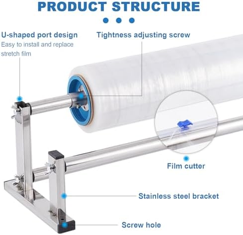 21.6 Inch Manual Table Stretch Film Dispenser Wrapping Machine - Image 2