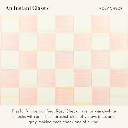 MACKENZIE-CHILDS Enamel Canister, Large, Pink-and-White Rosy Check - Image 3