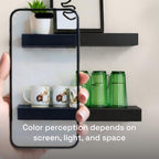 Solid Wood Floating Shelves for Wall 36 Inches Long, Black Wooden Shelf - Image 7