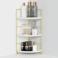3-Tier Bathroom Organizer Countertop, Corner Bathroom Counter Organizer, Makeup for Vanity Skincare Organizers and Storage, Kitchen Counter Organizer Perfume Organizer (Gold) by JANUSLiANG