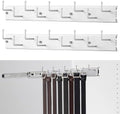 Blulu 2 Pcs 13.8'' Sliding Tie Rack Hangers for Closet, 9 Tie Each, Silver by Blulu