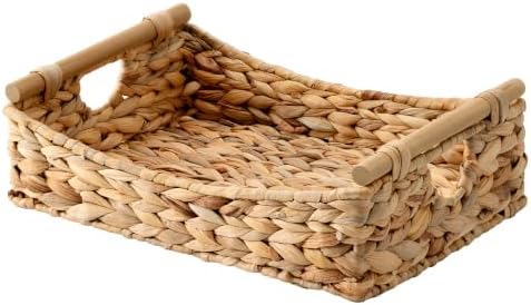 StorageWorks Wicker Baskets with Handles, Pantry Basket for Storage, 1-Pack by StorageWorks