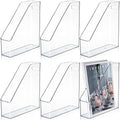 Marsui 6 Pcs Clear Acrylic Magazine Holder with Handle Desk Organizer by Marsui