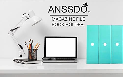 ANSSDO 24 Pack Teal Cardboard Magazine File Holder Storage Organizer - Image 3