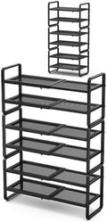 Expandable Metal Shoe Rack for Closet, Entryway & Garage, 6-Tier, Black by SNTD