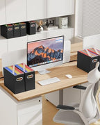 Oterri Portable Collapsible Cardboard File Box with Handle for Letter-Size - Image 3