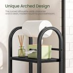 CHOEZON Freestanding Toilet Paper Holder with Storage Shelf and Basket - Image 7