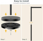 FORIOUS Toilet Paper Holder Stand with Storage for 4 Rolls, Matte Black - Image 6