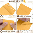1000 Pack Small Coin Envelope 4.25x 2.5in Gold Kraft Money Envelope Small Cash Envelopes Mini Key Envelopes with Gummed Flap for Home and Office Use - Image 3