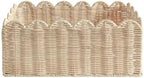 Scalloped Basket, Wicker Storage Baskets, Hand Woven Baskets for Shelves,Natural Baskets for Organizing (Rattan&M-14" L x 10.5" W x 6" H) - Image 5