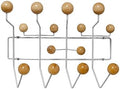Mod Made Mid Century Modern Bubble Wall Mounted Coat Rack, Natural by Mod+Made