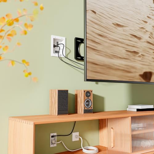 Mount-It in-Wall TV Cable Management Kit, USB-C, Dual Outlet, Cord Hider - Image 4