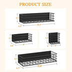 Ofiray-home Magnetic Fridge Shelf, 4-Pack Metal Strong Magnet Rack, Space Saving Spice Organizer, Utensil Holder, Fruit Potato Onion Storage Bins, Black Refrigerator Organizers and Storage - Image 6
