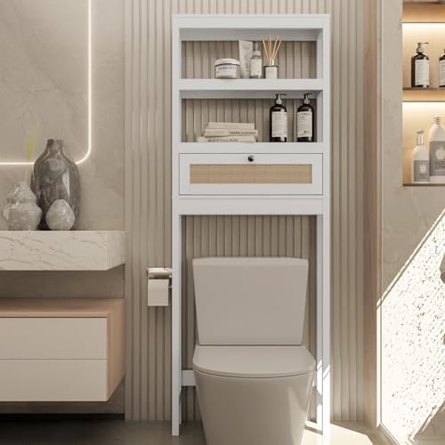 Over Toilet Storage Cabinet with Barn Door & Adjustable Shelves - Image 7