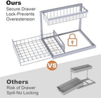 REALINN Under Sink Organizer, Pull Out Cabinet Organizer 2 Tier - Image 6