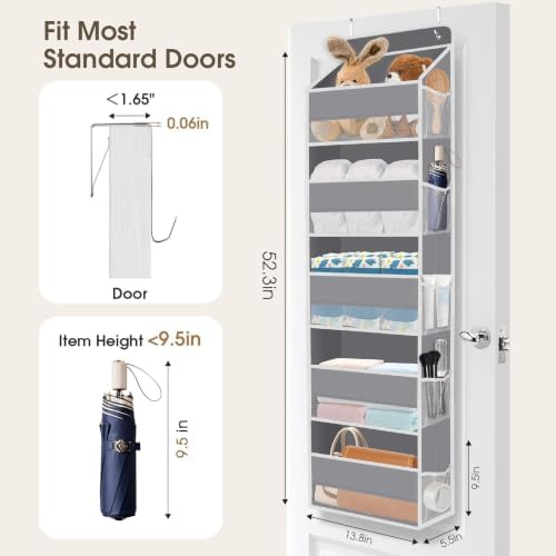2 Pcs Over The Door Organizer Large Capacity Hanging Storage Room Organizer - Image 2