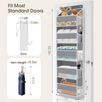 2 Pcs Over The Door Organizer Large Capacity Hanging Storage Room Organizer - Image 2