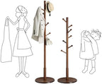 VASAGLE Solid Wood Coat Rack, Free Standing, 8 Hooks, 3 Height Options - Image 5