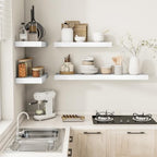 Vivelove 12" Deep Floating Shelves 24x12” Set of 2, White - Image 6