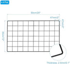 PATIKIL Wall Grid Panel Metal Wire Photo 20x12 Black 4Pcs - Image 2