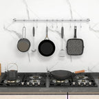 Audmore Kitchen Utensil Rack 2 PCS, 20.9” Pot & Pan Hanging Rack Wall Mount - Image 5