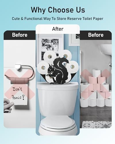 Squirrel Toilet Paper Holder Stand, Decorative Toilet Paper Storage - Image 4
