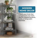 Honey-Can-Do Grey 4-Tier Corner Shelf - Image 6