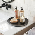 11.8" Lazy Susan Turntable – 360° Sinteredstone Silent Anti-Slip Turntable, Table Top Centerpiece for Kitchen, Pantry, Spice Rack, Refrigerator & Dining Table, Black - Image 7