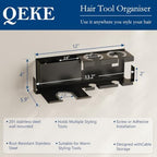 Qeke Hair Dryer Holder Wall Mounted, Blow Dryer Holder, Black - Image 3