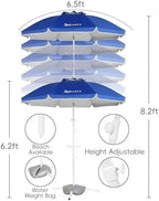 Seazul 6.5ft Sun Shade Umbrella, Portable Umbrella with Stand for Sports - Image 4