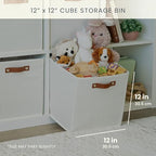 OrganiHaus 12x12 Cube Storage Bins, Set of 4 - Fabric Storage Cubes - Image 2