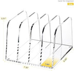 YUXUN Desk File Organizer,4-Section Clear Acrylic Desk Organizer,Vertical File Sorter Holder Organization for Office School & Classroom - Image 3