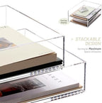 SANRUI Stackable Acrylic Desk Organizer, Paper Tray Organizer, 2-Pack - Image 5