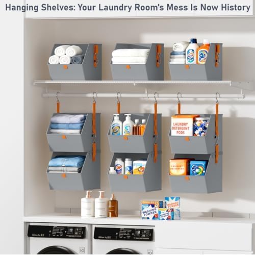 DIMJ 4-Tier Hanging Closet Organizer, Modular Bins for RVs and Small Spaces - Image 6