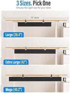 Cinati 49.2" Under Desk Cable Management Tray, Large Fabric Cord Organizer - Image 5