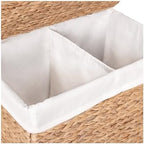 Seville Classics Premium Natural Handwoven Portable Laundry Bin Basket with Carrying Handles, Household Storage for Clothes, Linens, Sheets, Toys, Rattan, 3-Piece Hamper Set - Image 5