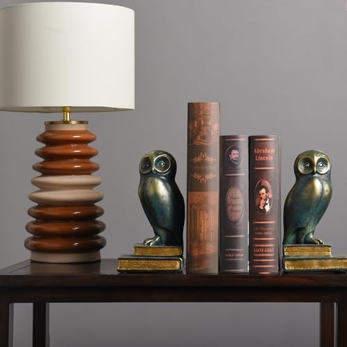 Book Ends for Shelves, Owl Decorative Bookends Bronze Bird Book Stopper Unique Kids Book Holders with Anti-Slip Base Luxurious Bookends for Kids Rooms Office Home Decor(Bronze) - Image 3