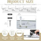 Blulu 2 Pcs 13.8'' Sliding Tie Rack Hangers for Closet, 9 Tie Each, Silver - Image 2