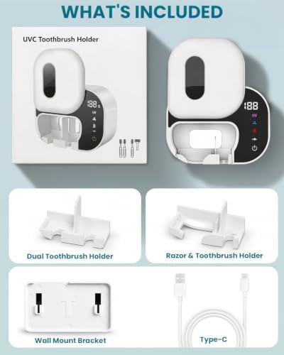 Toothbrush Holder for Bathroom, Dual-Mode UV Cleaning, Heated Drying - Image 7