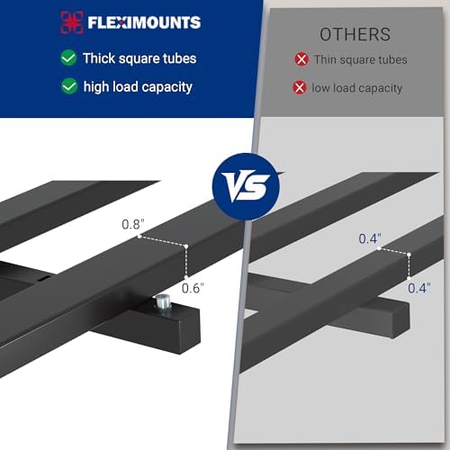 FLEXIMOUNTS 4-Pack 2x6ft Garage Wall Shelving with 8 Hooks, 1200lbs, Black - Image 7