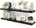48 inch Floating Shelves for Wall, Extra Long Black Wall Shelves by Feihorrm