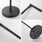 Toilet Paper Holder Stand SUS304 Stainless Steel Freestanding Toilet Wipes Dispenser Modern Bathroom Storage Floor Free Standing Toilet Tissue Roll Holder, Matte Black Finish - Image 4