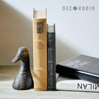 Decorative Distressed Cast Metal Duck Head Bookends - Heavy Duty Book Stopper for Shelves, Cute Novelty Book Holder - Rustic Vintage Home Office Organizer Set of 2 - Image 3