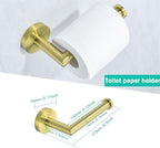 Towel Bar Set 4-Pieces Brushed Gold Bathroom Hardware Set, 18 Inch Stainless Steel Towel Rack Kit,Towel Rod Coat Hook and Toilet Paper Holder Wall Mounted Bathroom Accessories Set - Image 3