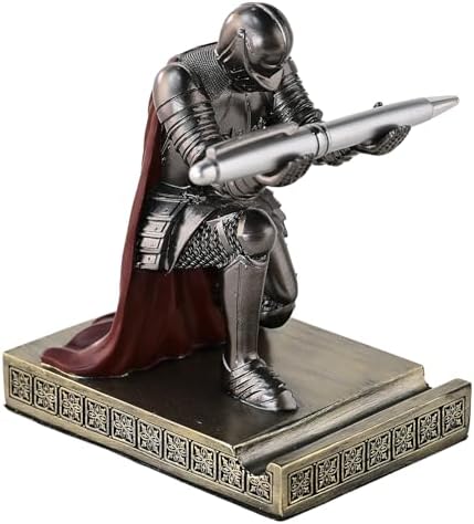 Windbreaker Soldier Knight Pen Holder Personalized Desk Accessory Iron by CYXStar
